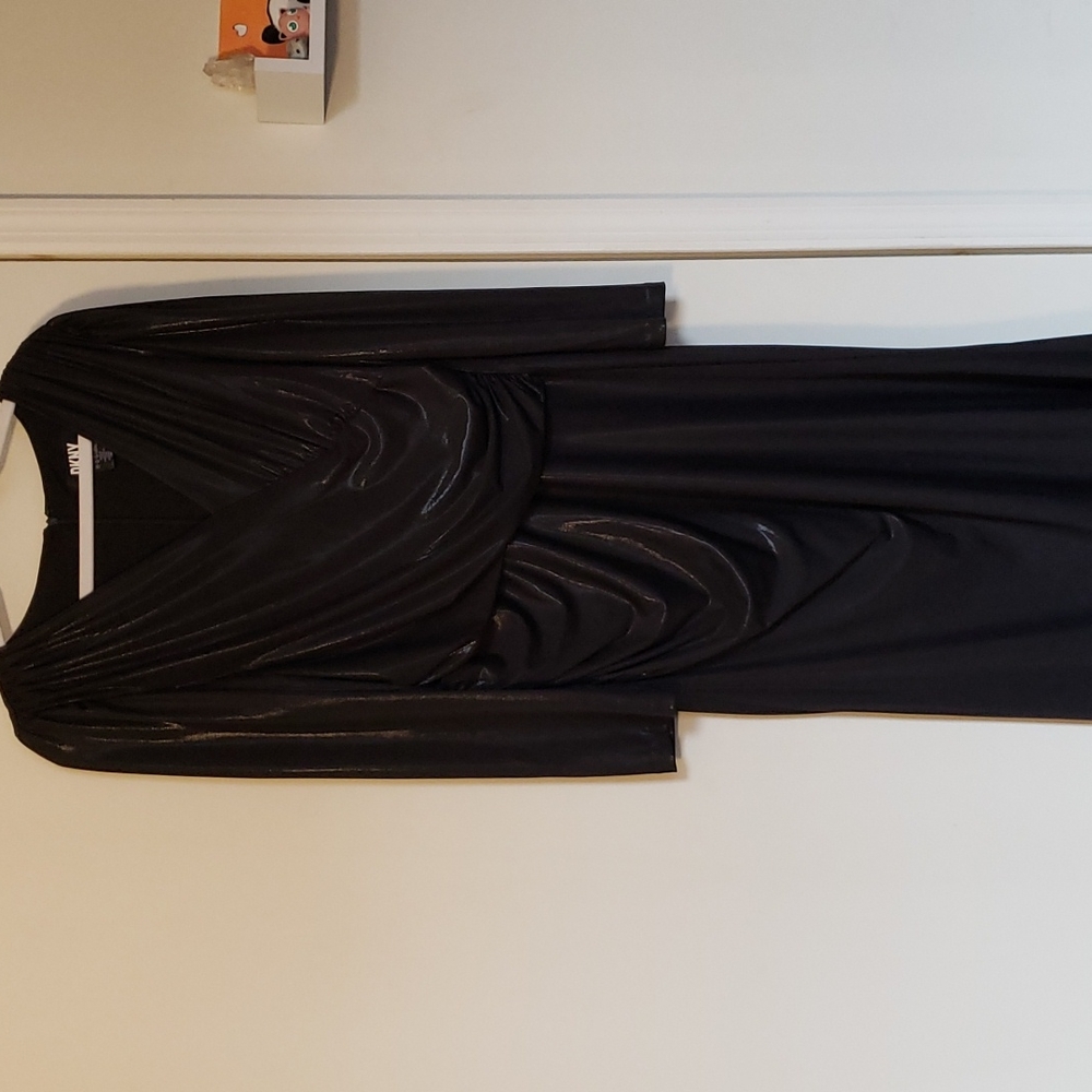 Black shimmer DKMY gown